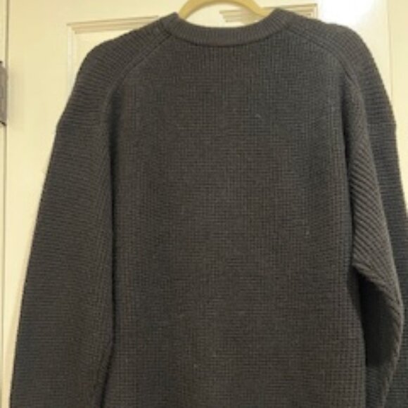 NWT Aritzia Wilfred Free Relaxed 100% Wool Black Long Sleeve Sweater Size Medium - Picture 3 of 8